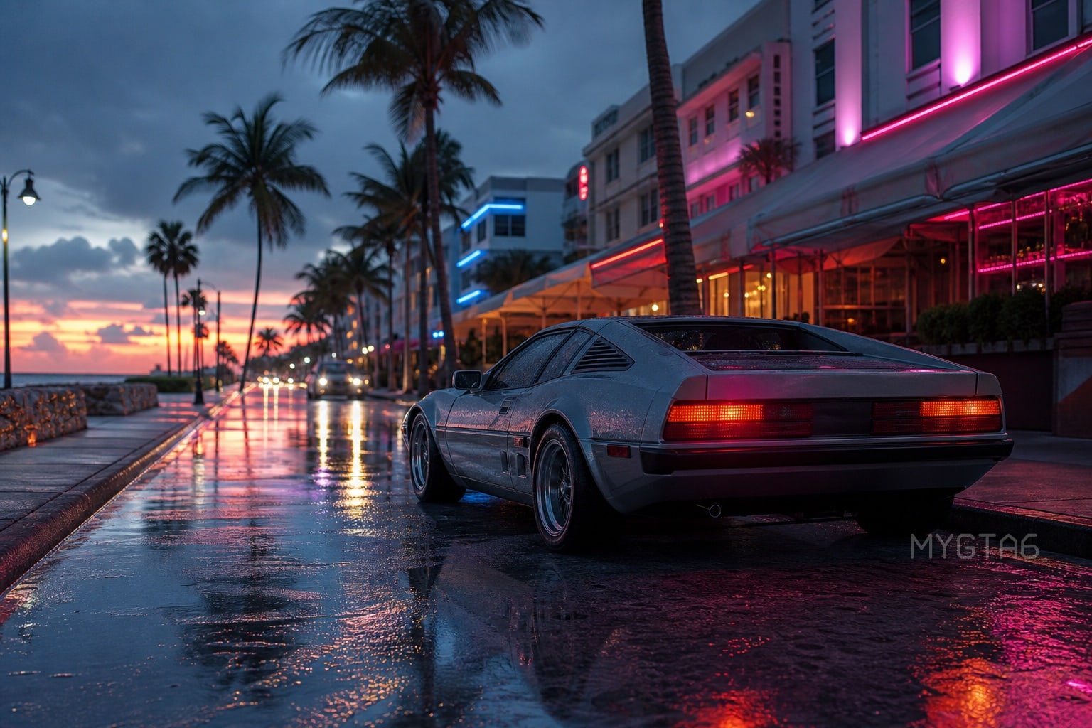 Pack of Neon Skyline Wallpapers